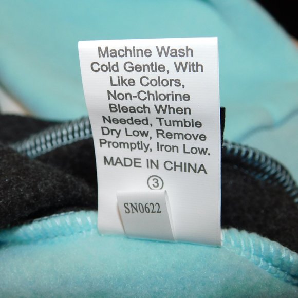 C. Cline Hoodie NWT Aqua Black & Gray Size Large - Picture 11 of 11